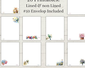 Papelería JW con acuarela, paquete imprimible para escribir cartas (descarga digital)