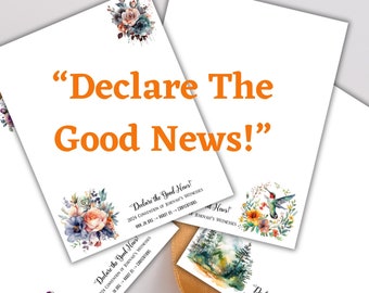 JW Declare The Good News 2024 Regional Convention Stationary Bundle, papier à lettres JW, pionniers JW, cadeau jw, jw org, téléchargement numérique