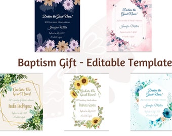 JW 2024 Convention Baptism Gift Declare The Good News, JW Editable Baptism Print Templates , Try before you buy it - link in description