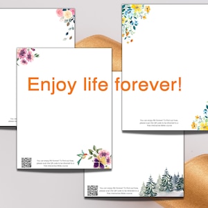 Aproveite a vida para sempre, papel para escrever cartas JW, código QR dos pioneiros jw, modelos de cartas para Testemunhas de Jeová, tamanho A4 e carta dos EUA