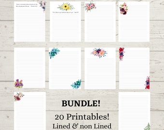 JW Letter Writing Bundle | Printable Writing Paper | Ministry Supplies | Writing Sheets | A4 | Letter | Digital Download | Floral