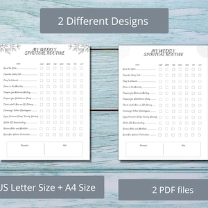 JW Weekly Spiritual Routine Checklist, JW Spiritual Goal Tracker ...
