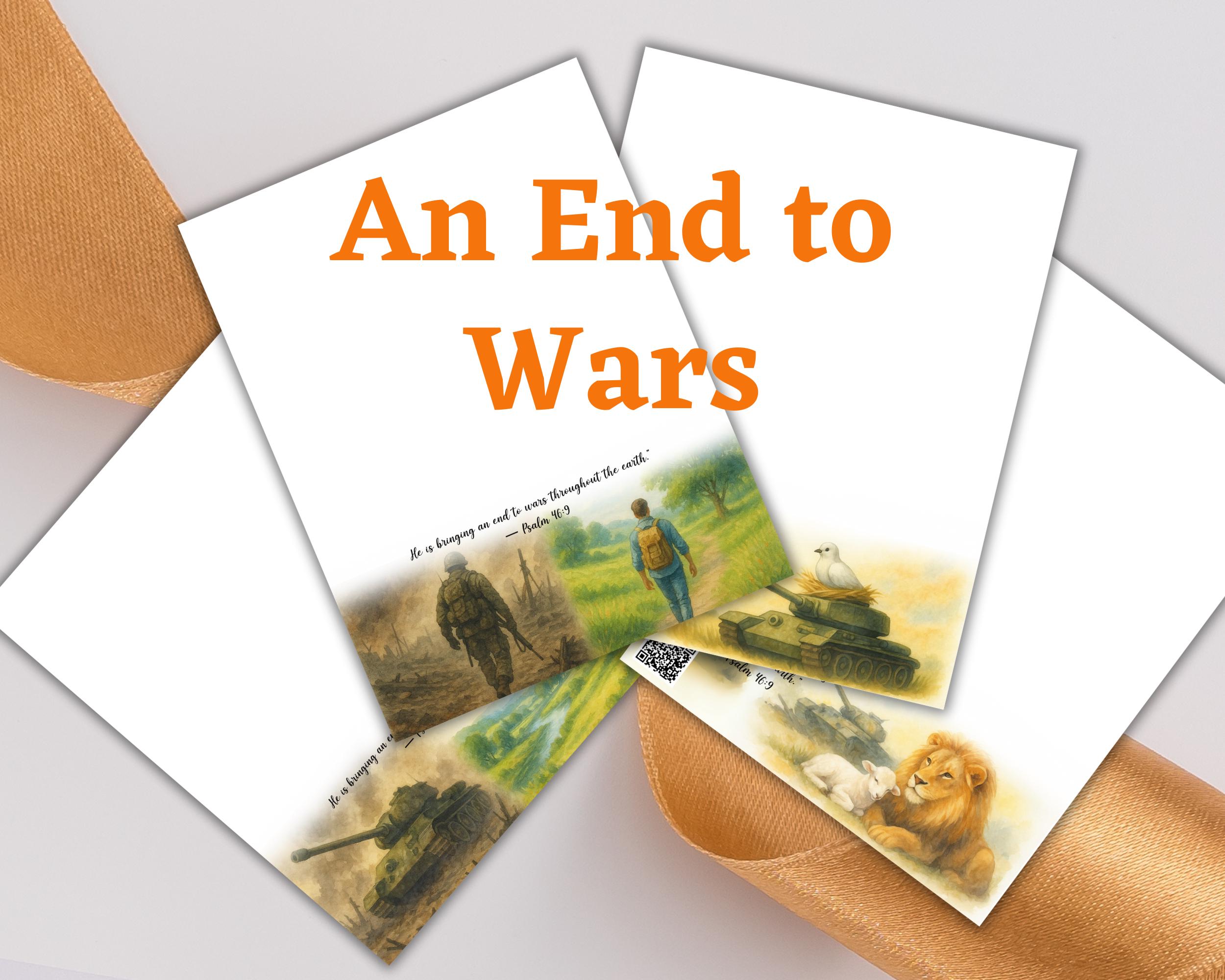 JW Letter Writing Stationery – “An End to War—How?” | Sept 2025 Campaign | Lined + Blank | QR to Watchtower No. 1 | A4 & US Letter