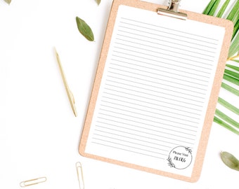 Minimalistiskt JW-brevpapper, linjerat och blankt, A4 Letter-format (nedladdning direkt)