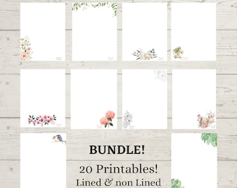 JW Letter Writing Bundle | Printable Writing Paper | Ministry Supplies | Writing Sheets | A4 | US Letter | Digital Download | Lined & Blank