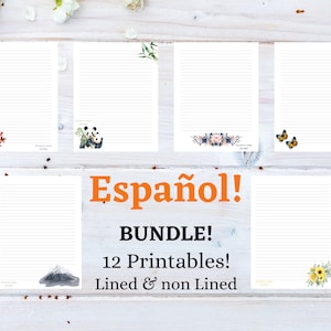 Spanish JW Letter Writing Bundle | Printable Writing Paper | A4 | US Letter | Digital Download | Lined & Blank | Español
