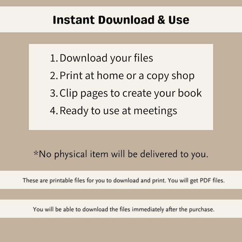 Instant download printable kids activity book PDF for meetings easy to print and use at home or during meetings