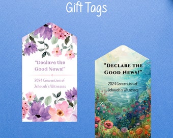 JW 2024 Convention Declare The Good News Gift Tags, JW Printable Special Convention Gift tags