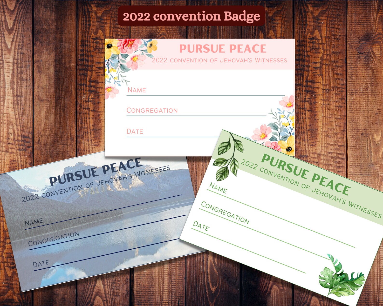 JW 2022 Convention Badges JW Pursue Peace Badges Etsy Australia