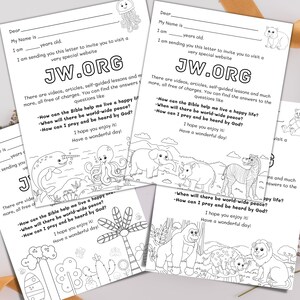 Pacote de escrita de cartas JW Kid, papel infantil, presentes jw Kid, JW Pioneers, A4, carta dos EUA, download digital, coloração infantil, atividade infantil