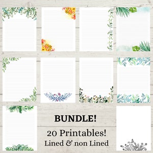 JW Letter Writing Bundle | Printable Writing Paper | Ministry Supplies | Writing Sheets | A4 | Letter | Digital Download | Botanical