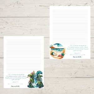 Psalms 37:29 Jeremiah 29 11 JW Letter Writing Stationery Instant Download Printable Stationery paper Scripture Template image 5