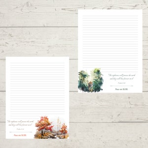 Psalms 37:29 Jeremiah 29 11 JW Letter Writing Stationery Instant Download Printable Stationery paper Scripture Template image 8