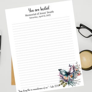 JW Memorial 2025, papel para escribir cartas en memoria de JW, invitación en memoria de JW, pioneros de JW, regalo de JW, descarga digital de JW