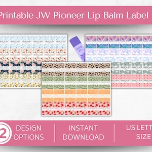 Étiquettes imprimables de baume à lèvres JW Pioneer avec écriture prov 10:20, étiquettes de faveur JW, étiquettes-cadeaux JW Pioneer School téléchargement immédiat
