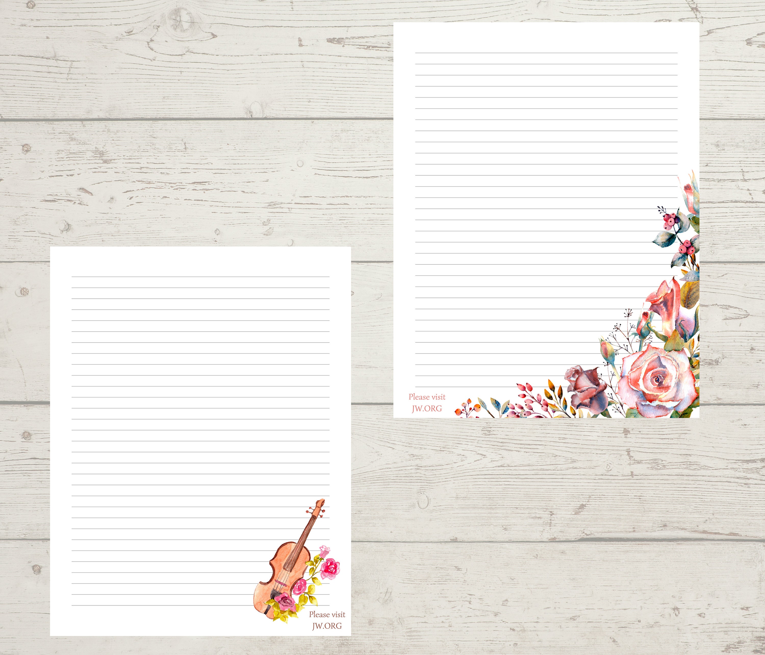 JW Letter Writing Bundle Printable Writing Paper Ministry Etsy