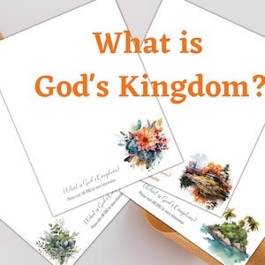 Paquete estacionario JW God's Kingdom, JW Letter Writing Paper, ¿Qué es el reino de Dios? Campaña de septiembre de 2023, Descarga digital
