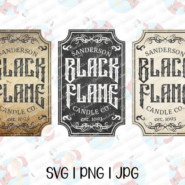 Black Flame Candle - Etsy