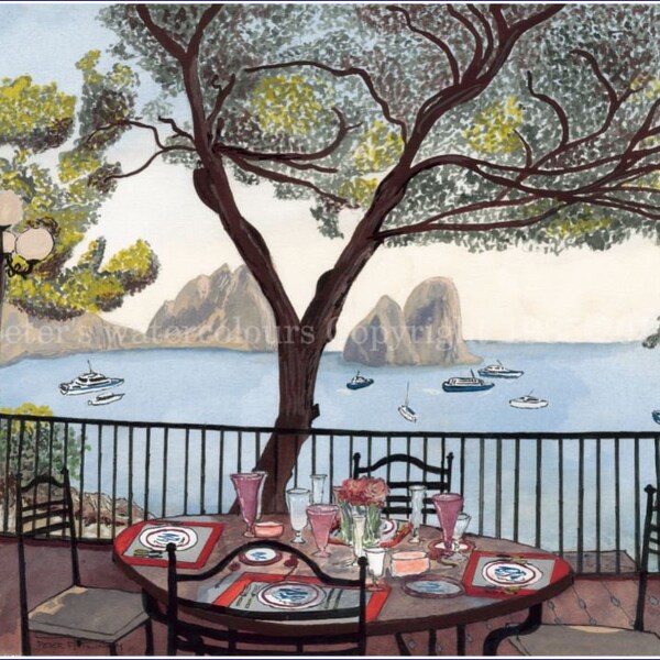 Faraglioni Rocks, Capri, a Full sized Giclée print