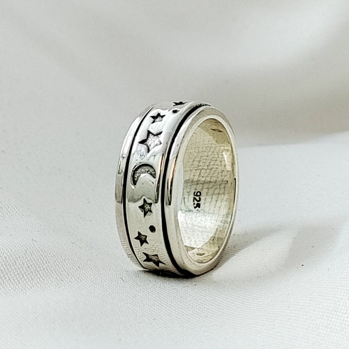 Sterling Silver Spinner Ring-spinner Meditation Ring-handmade - Etsy
