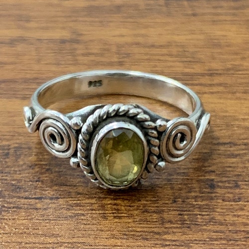 Peridot Ring 925 Silver Ring Gemstone Ring Handmade Ring - Etsy