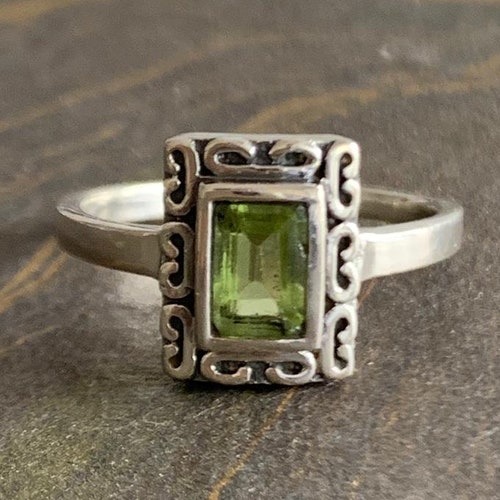 Peridot Ring 925 Silver Ring Gemstone Ring Handmade Ring - Etsy