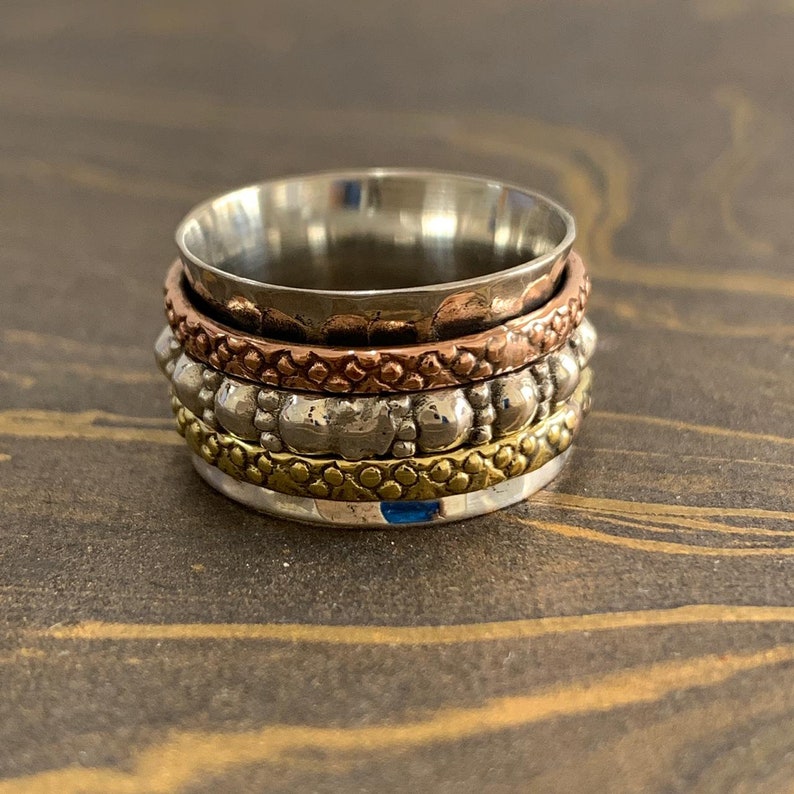 Worry Ring Spinner Ring 925 Sterling Silver Ring Fidget Ring Thumb Ring Yoga Ring Silver Bands New Ring Meditation Ring