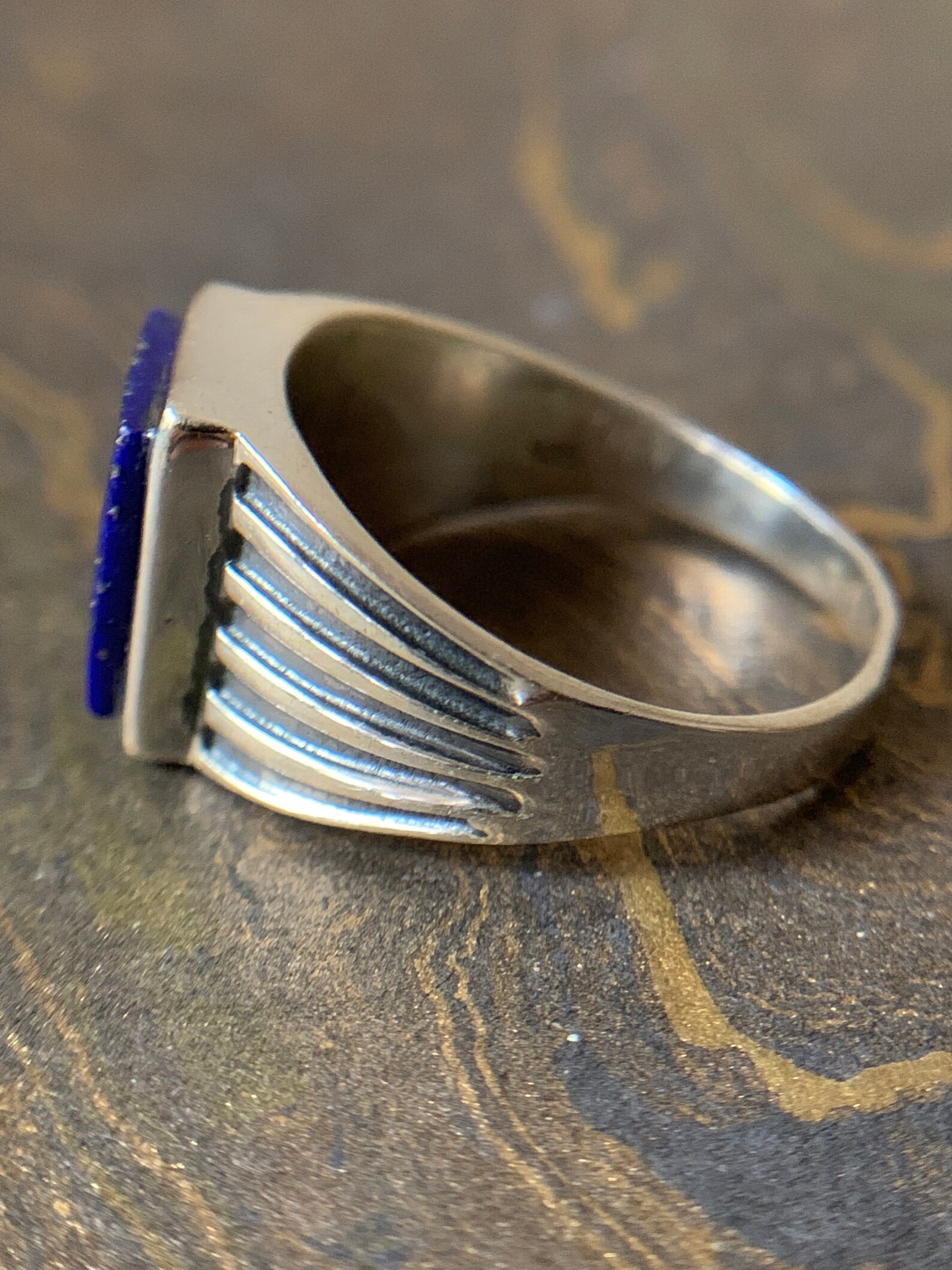 Lapis mens ring ring silver handmade ring 925 Etsy