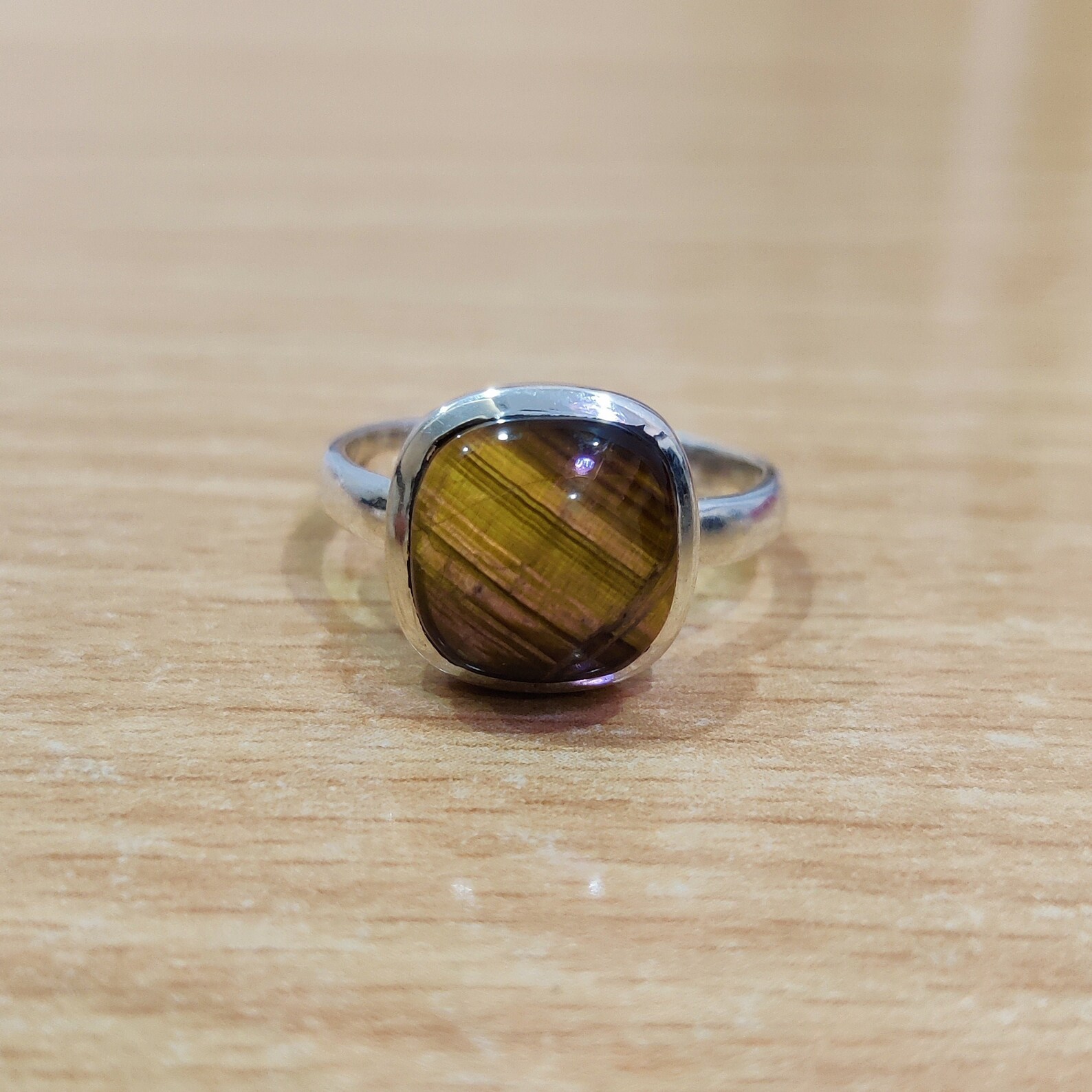 Classic Tiger Eye Stone Ring 925 Sterling Silver Ring Design Etsy