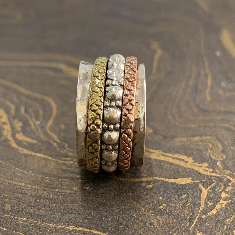 Worry Ring Spinner Ring 925 Sterling Silver Ring Fidget Ring Thumb Ring Yoga Ring Silver Bands New Ring Meditation Ring