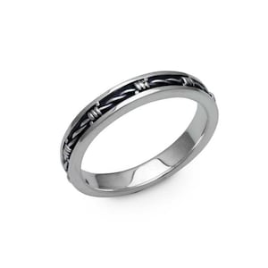 Stacheldraht Ring für Männer,Metallring, Punk Rock Größe 4,Herren Ring Größe 4,Gothic Ring,Made in Japan, Sterling Silber,Größe 16