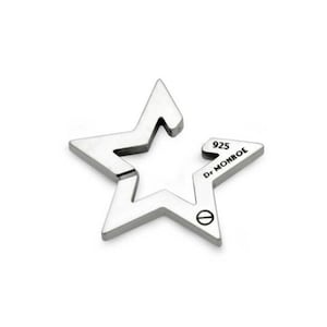 Big star,simple earcuff,biker fashion,punk rock jewelry,hard core punk,industrial,steampunk,sterlig silver,present for him,made in japan