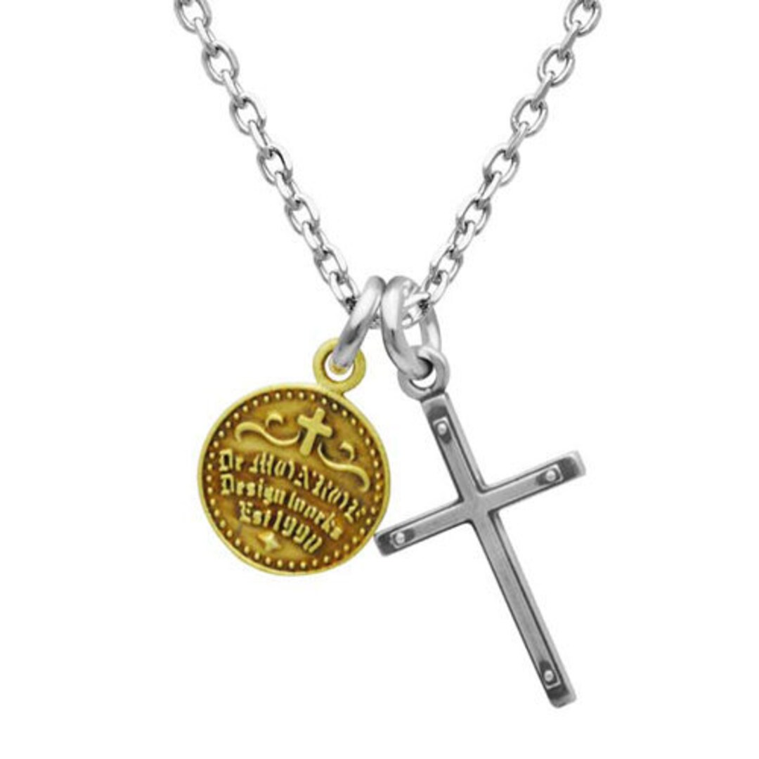 Small Cross Necklace Sterling Silverbiker Necklace for Etsy