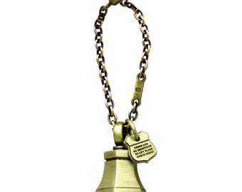 Brass Biker Bell Keychain: Motorcycle Talisman, Ride Bell - Made in Japan