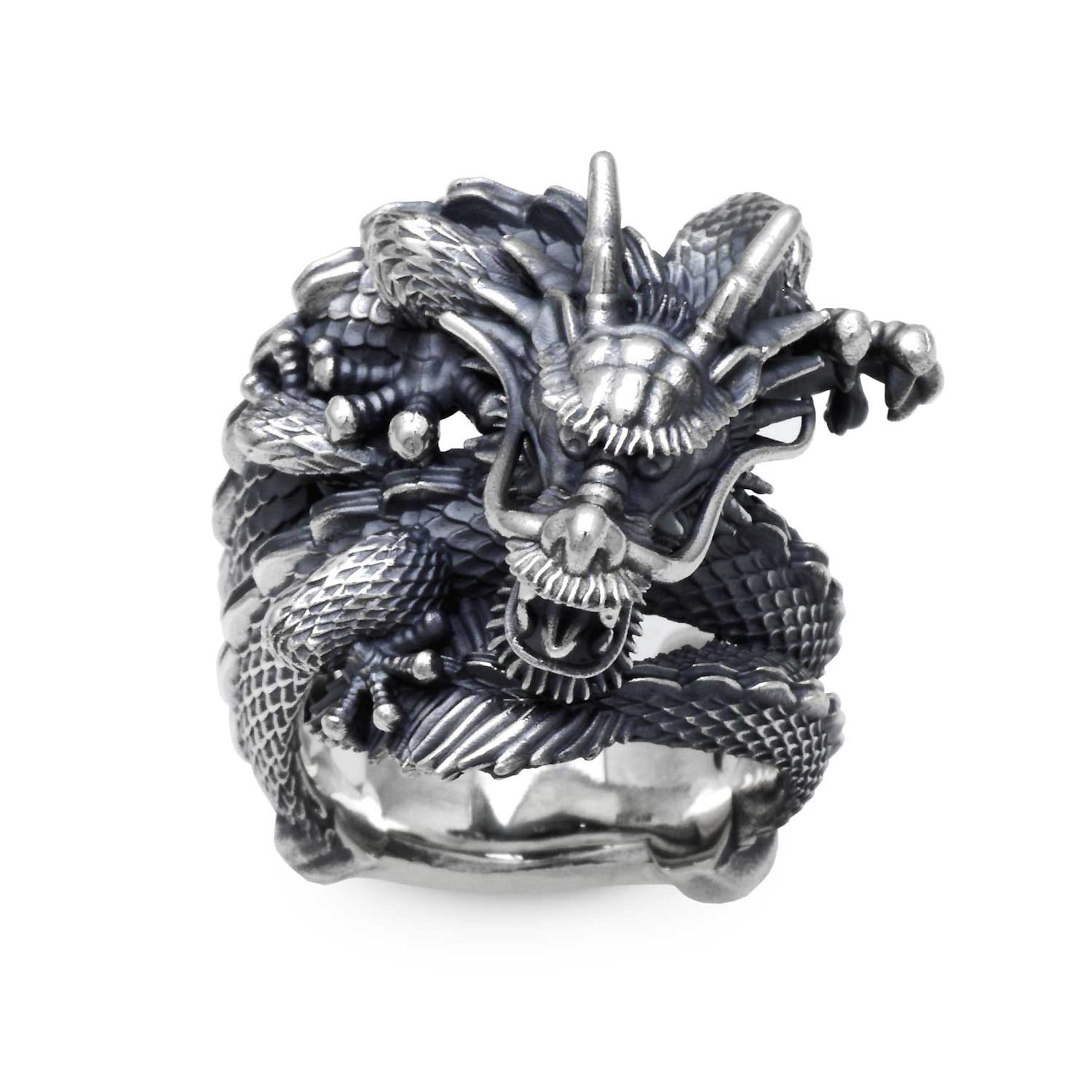 Asian dragon ring for mens fashion and rock fashion Made in Etsy