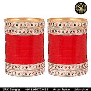 Punjabi Chura Bangle Set, Bridal Chooda Set, Indian Wedding Bangles, Punjabi Wedding Choora, Chuda