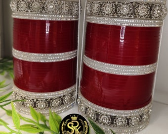 Bridal Chura In Silver , Chooda , Choora , Bangle Set , Chuda Churas By SRK