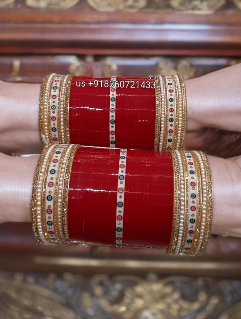Conjunto tradicional Chura Punjabi nupcial, brazalete Chooda de boda,  indio, Choora nupcial de mujer sij - Etsy México, image size:775x1024