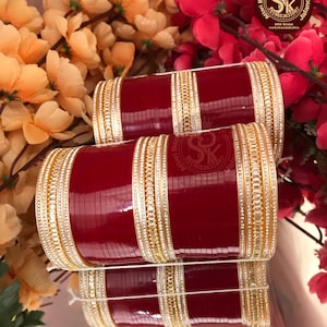 Bridal Chura Set, Punjabi Wedding Chooda, Indian Wedding Bangles, Traditional Choora, Churas, Chuda