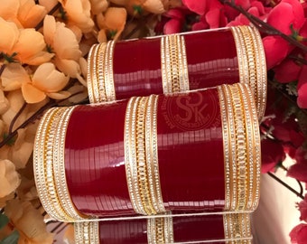 Bridal Chura Set, Punjabi Wedding Chooda, Indian Wedding Bangles, Traditional Choora, Churas, Chuda