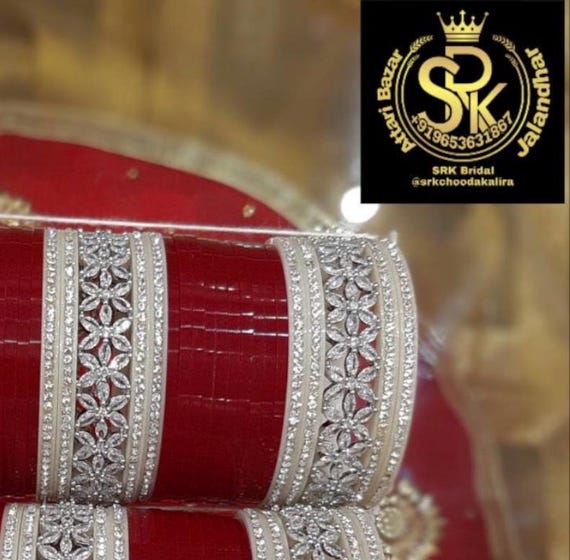 bridal jewelary| Bridal Punjabi Chura Wedding Red/Golden