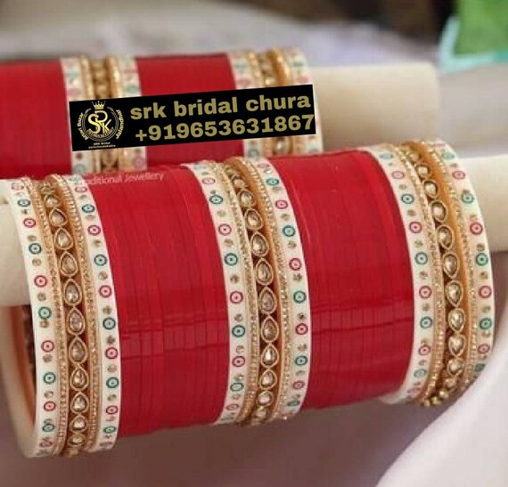 Women's Round Bridal Chura Set