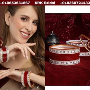 Punjabi Chura Bangle Set, Bridal Chooda Set, Indian Wedding Bangles, Punjabi Wedding Chura