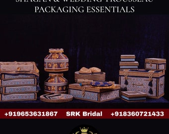Shagan Wedding Trousers Packing Essentials, Jaggo , Churas Box , Shagun Tray, Vanity, Thal, Pakkhi