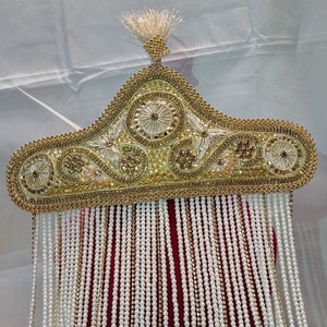 Sehra Groom Sehra in golden Wedding Jewellery for Man  Jewellery Sherwani Mala by srk