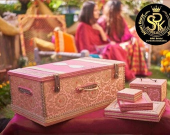 Makeup Box , Lehnga Trunk in Rich Pink , Sarees Box Suit Box and Watch Box By srk