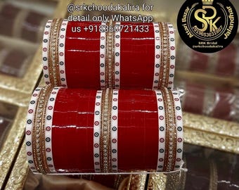 Klassisches Braut Chura Set, Punjabi Hochzeit Armreifen