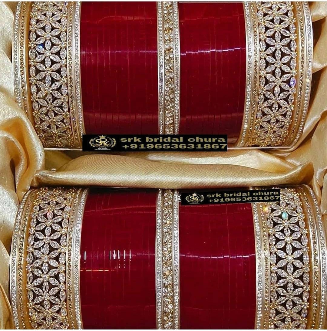 Bridal Bangles , Bangle Set , Mehrun with Zarican, Choora, Chura, Chooda, Chuda, Chooras by SRK