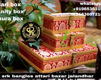 A perfect unique item for bride chura box venty box and sari box , Indian wedding, Bridesmaid Gift