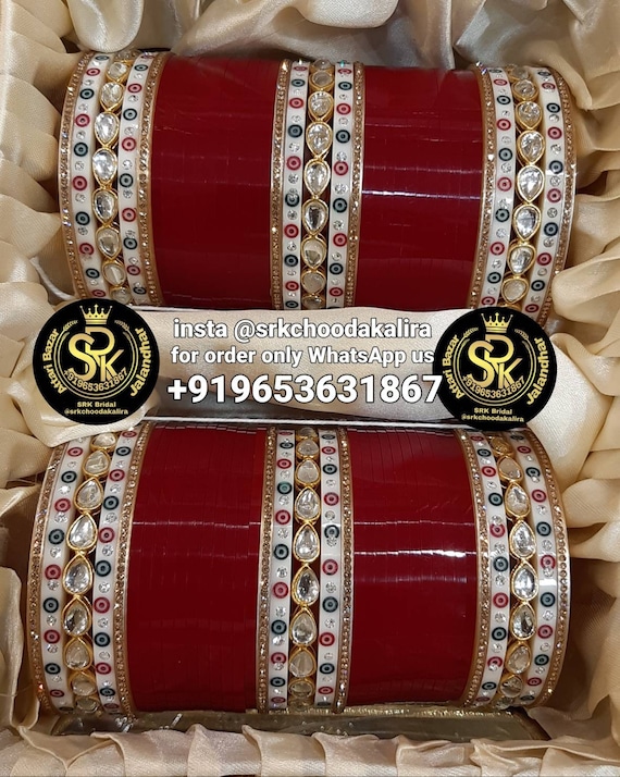 Women's Round Bridal Chura Set